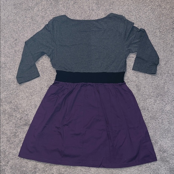 BeBop Charcoal and Violet Casual Kids Dress - Picture 6 of 6